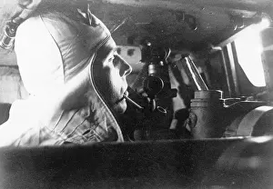 Ilmensee: Soldier in a German assault gun, 1943