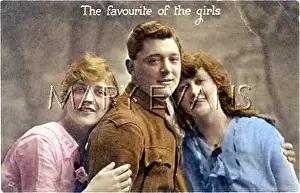 Threesomes: SOLDIER & TWO GIRLS WW1