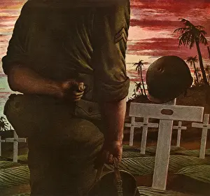 Respects: Soldier Mourns Comrade