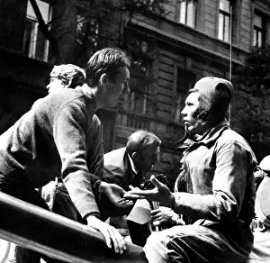 Crewman: Soldier - protest - debate - discussion - Prague