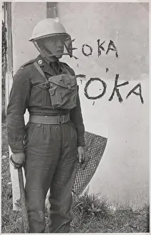 Middlesex: Soldier with riot gear