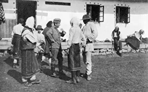 Accommodations: Soldier in search of accommodations, 1916