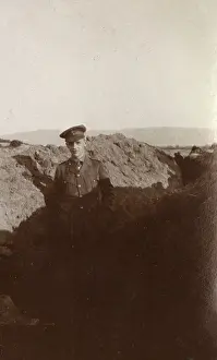 Auerbach: Soldier in a trench, Western Front, WW1