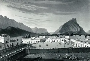 Mitre: Soldiers and artillery stationed around the main