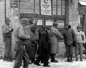 Battered: US soldiers in Bastogne