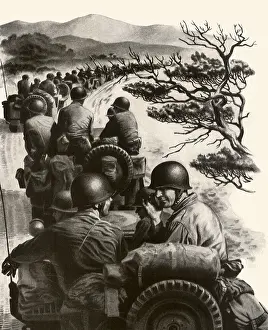 Willys: Soldiers Chat in Jeep