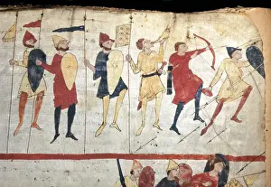 Beatus: Detail of soldiers in Commentarius in Apocalypsim
