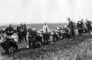 Pickaxe: Soldiers digging trenches, around 1910
