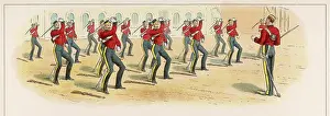 Regimented: Soldiers doing sword exercises