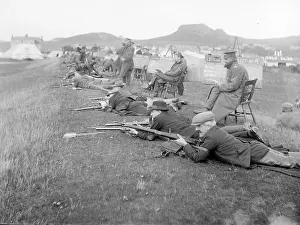Blackboards: Soldiers doing target practice on a shooting range
