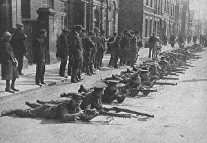 Prone: Soldiers drilling 1914