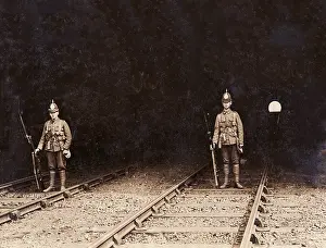 Rawhide Collection: Soldiers guarding Willesden tunnel during rail strike