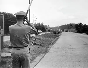 Helmstedt: US soldiers at the inter-German checkpoint Helmstedt