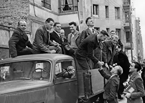 Handed: Soldiers before their journey home at the Condor