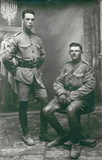 Sunburnt: Two soldiers in khaki uniform