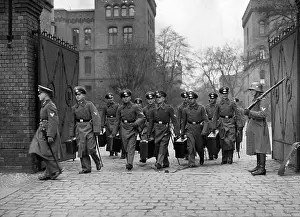 Packed: Soldiers leave the barracks for holiday