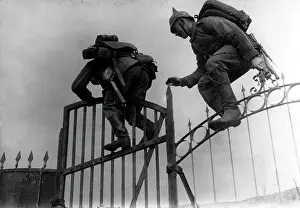 Infanterie: Soldiers at an military exercise during the First World War