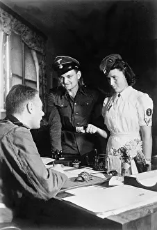 Wishes: Soldiers give off requests for a broadcast at the soldier's
