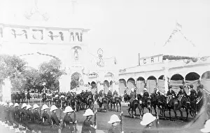 Durbar: Soldiers and procession, Coronation Durbar, Delhi, India