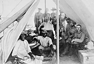 Bivouac: Soldiers of the protection force during the Herero uprising