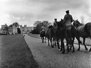 1962roger: Soldiers riding towards Windsor Castle