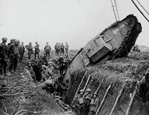 Accidental: Soldiers and tank in trench