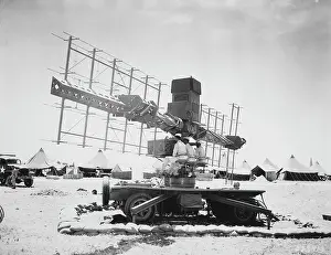 Casablanca: Three soldiers of the U.S. Army sit in place