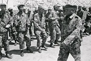 Saps: Soldiers of UWS singing and dancing at the ANC