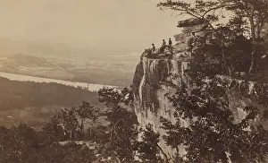 Snowcapped: Three soldiers take in the view from Point