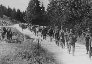 Bosnia: Soldiers of the Waffen-SS while combating the partisans, 194
