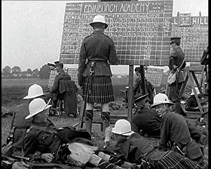Bisley: Soldiers Watching A Shooting Competition In