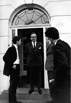 Epstein: Solicitor outside home of Brian Epstein, Belgravia, London