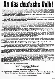 Solidarity: Call for the solidarity of the German people