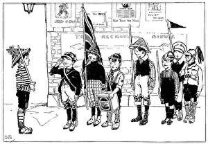 Queuing: Soliders of the King, Children playing at war, WW1