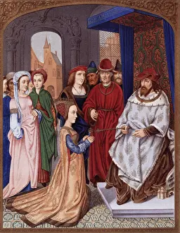 1461: Solomon, King of the Jews, scene, with the Queen