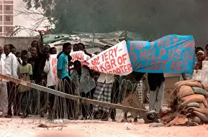 Mogadishu: Somali civilians protest the presence of ?