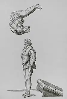 Lacroix: Somersault using a springboard. Facsimile of an