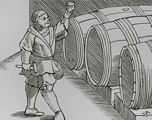 Lacroix: The sommelier in his function. Engraving after
