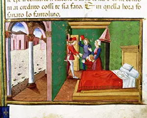 The son of the centurion, healed by Jesus, get out of bed. C