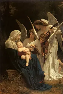 Serenading: Song of the Angels, by Bouguereau