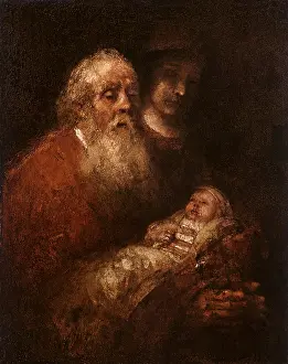 Simeon: The Song of Simeon, by Rembrandt