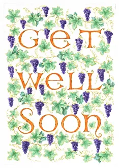 Bunches: Get Well Soon with bunches of black grapes
