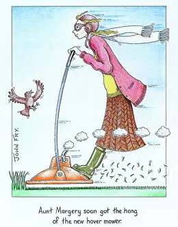 Aunt: a soon got the hang of the new hover mower