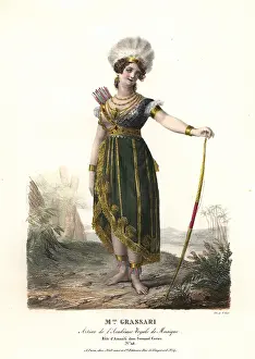 Marin: Soprano opera singer Mlle. Grassari as Amazili