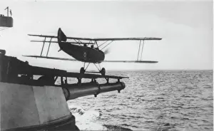 Improvisation: Sopwith 1.5 Strutter taking off from ship