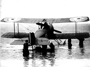 Floatplane: Sopwith Baby single seat floatplane on water