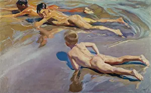 Costumbrism: SOROLLA, Joaquin (1863-1923). Children on the