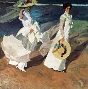 Paseo: SOROLLA, Joaquin (1863-1923). Walk on the beach