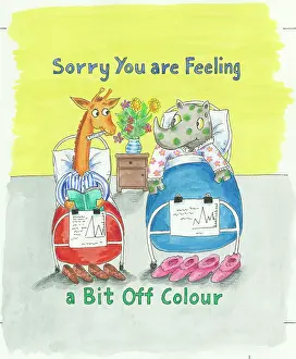 Feeling: Sorry You are Feeling a Bit Off Colour - sick Giraffe and h