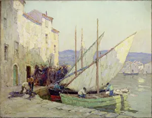 Terrick: Sorting the Catch ' harbour scene
